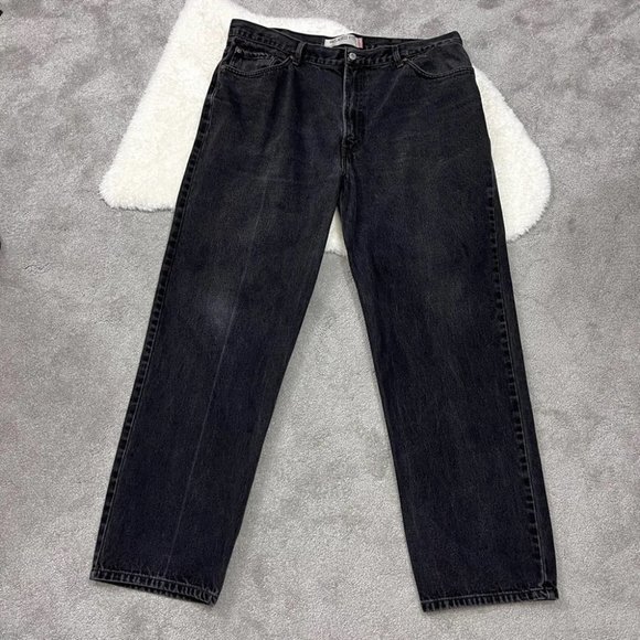 Levi’s 550 Relaxed Fit Straight Leg Dark Grey Faded Jeans - Picture 1 of 8